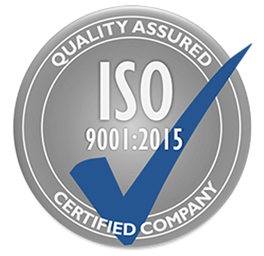 ISO Quality Assured Certified Company, blue check mark