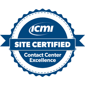 ICMI site certified contact center excellence badge