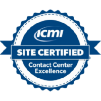 ICMI site certified contact center excellence badge