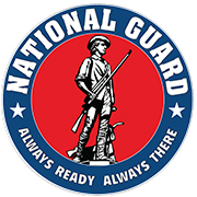 National Guard emblem. Always ready Always there