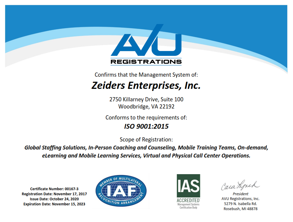 ISO9001:2015 Certificate