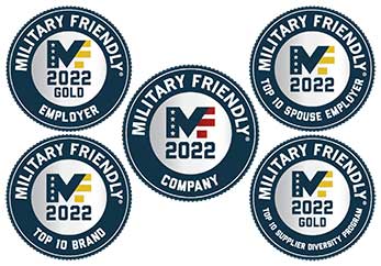 Military Friendly Award Logos for 2022