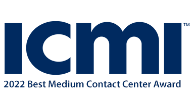 ICMI 2022 Best Medium Contact Center Award Winner