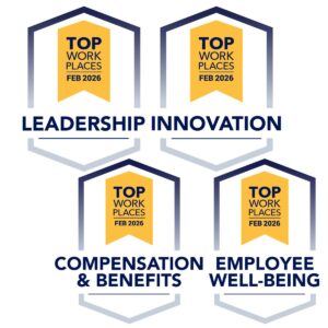 2026 Top Workplaces Culture Excellence awards: Leadership, Employee Well-Being, Innovation, and Compensation & Benefits.